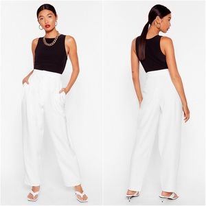 NEW WT Nasty Gal White trousers
